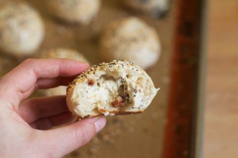 {Milk Bar Monday} Bagel Bombs Momofuku Milk Bar, Christina Tosi, Yeast Recipes, Milk Bar, Everything Bagel, Cream Cheese Filling, Bacon Cheese, Breakfast Breads, Bagels