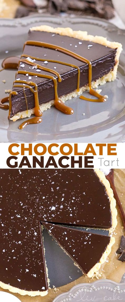 Dark Chocolate Tart Recipe, Chocolate Ganache Pie Recipe, Ganache Tart Recipe, Dark Chocolate Pumpkin Tart, Chocolate Tart Recipe Mini, Dark Chocolate Ganache Tart, Flourless Chocolate Tart, Chocolate Torte With Ganache, Chocolate Truffle Tart