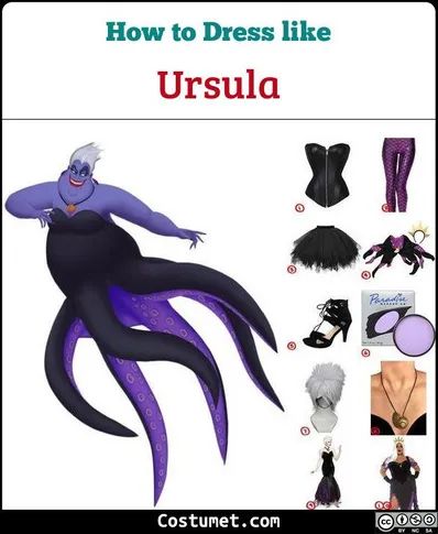 Ursula Cosplay Diy, Diy Tentacles, Ursula Costume Makeup, Ursula Costume Diy, Ursula Sea Witch, Sea Witch Costume, Ursula Cosplay, Halloween Dress Up Ideas, Ursula Makeup