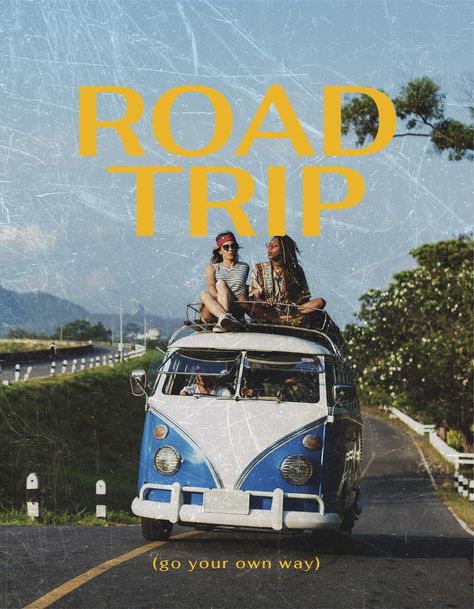 Travel Graphic Design Poster, Trending Poster Design, Road Trip Graphic Design, Road Trip Instagram Story Ideas, Trip Poster Design, Travel Design Ideas, Trip Instagram Story, Road Trip Poster, Road Trip Instagram