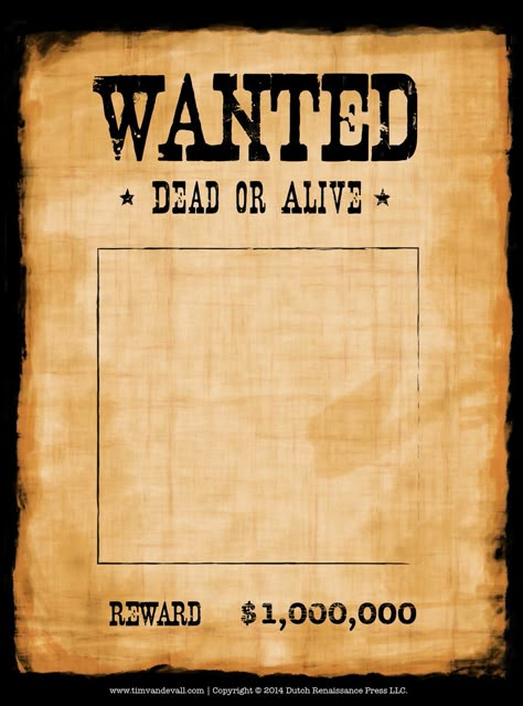 Another high caliber wanted poster template. Reprinted in shades of grey, this classic poster would look best with a black and white mugshot. Wanted Poster Template, Wanted Template, Western Posters, Wild West Party, Poster Template Free, Wanted Poster, Wilde Westen, Docs Templates, Western Parties