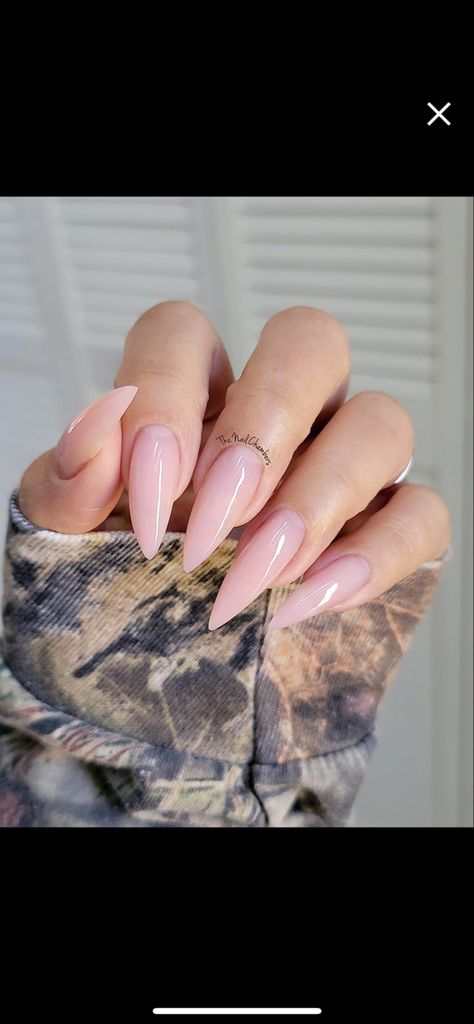 Gel Nails Pointy Almond, Classy Pointy Nails, Natural Pink Acrylic Nails Almond, Wedding Nails Pointy, Almond Stilleto Shaped Nails, Milky Pink Stiletto Nails, Pink Sharp Almond Nails, Light Pink Pointy Nails, Spring Nails Design 2024