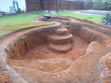 Fish Pond Design, Pond Design Ideas, Koi Pond Backyard, Small Backyard Ponds, Diy Ponds Backyard, Koi Pond Design, Pond Construction, Kolam Koi, Taman Air