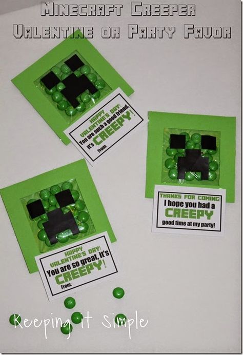 Minecraft Valentines Cards, Minecraft Valentine, Starburst Valentine, Minecraft Valentines, Minecraft Birthday Party, Valentine Party, Kids Valentines, Minecraft Birthday, Valentines Ideas