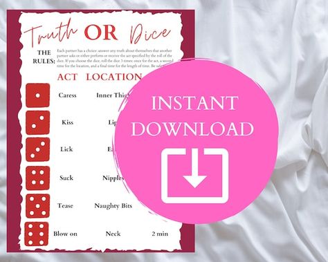 Adult Dice Game Couples Games Digital Download Sexy Dice | Etsy Couples Games, Dice Template, Wine Label Template, Wedding Tools, Bingo Sheets, Desktop Calendar, Calendar Wallpaper, Gift Envelope, Couple Games