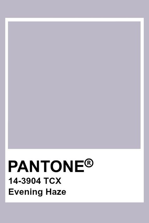 Pantone Evening Haze Pantone Purple Aesthetic, Purple Pantone Aesthetic, Dusty Lilac Color Palette, Light Purple Pantone, Pantone Colors Purple, Pantone Aesthetic Color Palettes, Lilac Pantone, Lilac Color Palette, Lilac Palette