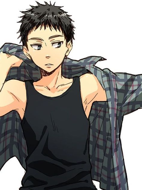 Short Hair Anime, Anime Hairstyles Male, Short Hair For Boys, Short Black Hair, Anime Guy, Hair Anime, Anime Guys Shirtless, Short Black Hairstyles, Anime Child