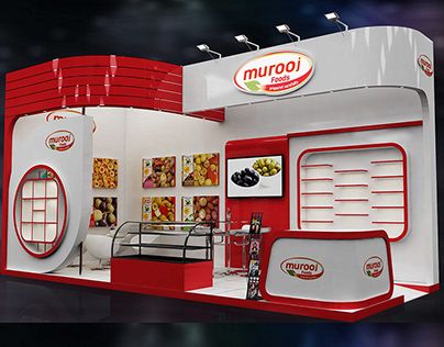 Booth Food Design, Food Expo Booth Design, Food Exhibition Booth Design, Food Exhibition Design, 2 Side Open Exhibition Stall Design, Food Booth Design, Booth Stand Design, Stall Design Exhibition, Booth Design Food