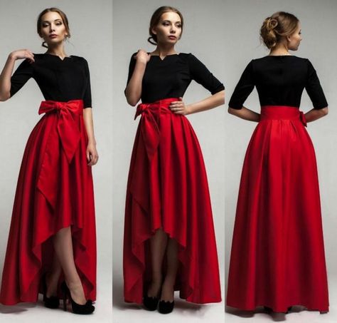 Wholesale cheap 2015 Red Taffeta High Low Skirts online, A-Line   - Find best  Elegant Red Taffeta High Low Skirts For Woman 2015 New Fashion Waist Belt Floor Length Girls Long Skirts Custom Made Formal Party Dresses at discount prices from Chinese Skirts supplier - sexypromdress on DHgate.com. Christmas Party Outfit Casual, High Low Skirts, Casual Christmas Party, Girls Long Skirts, Casual Christmas Party Outfit, Bow Fashion, Casual Party Outfit, Taffeta Skirt, Christmas Party Outfits