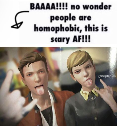 BAAAA!!!! no wonder why people are homophobic, this (nathan prescott and victoria chase) is scary AF!!! #lifeisstrange No Wonder People Are, Victoria Chase, Nathan Prescott, Arcadia Bay, Life Is Strange 3, Chloe Price, Weird Fish, Life Is Strange, Why People