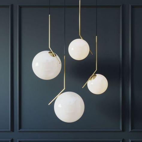 FLOS LIGHTS FAMILY MICHAEL ANASTASSIADES PENDANT | 3D model Flos Lighting Pendants, Flos Lighting, Takachiho, Flos Light, Light Balance, Glass Globe Pendant Light, Michael Anastassiades, Dimmable Lamp, Black Pendant Light