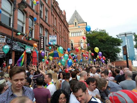 Manchester Pride Canal Street Manchester Pride, Lancashire England, Christmas Party Outfit, Manchester England, Christmas Party Outfits, Party Outfit, Manchester, Travel Destinations, United Kingdom