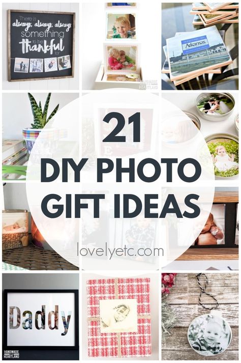 Cricut Photography Projects, Diy Gift Photo Ideas, Photo Memory Ideas Gift, Diy Christmas Photo Gift Ideas, Photo Thank You Gifts, Gift Ideas With Photos Diy Projects, Photo Keepsake Ideas Diy, Gifts Using Pictures, Diy Christmas Gifts Photos