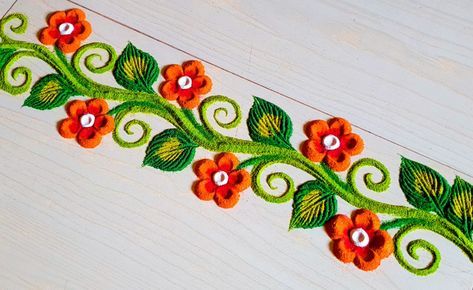 Rangoli Designs Door Border, Door Side Rangoli Designs, Corner Rangoli Designs Easy, Simple Border Rangoli Designs, Side Rangoli Designs Easy, Door Rangoli Designs Simple, Rangoli Border Designs Simple, Rangoli Designs White, Door Border Rangoli Designs