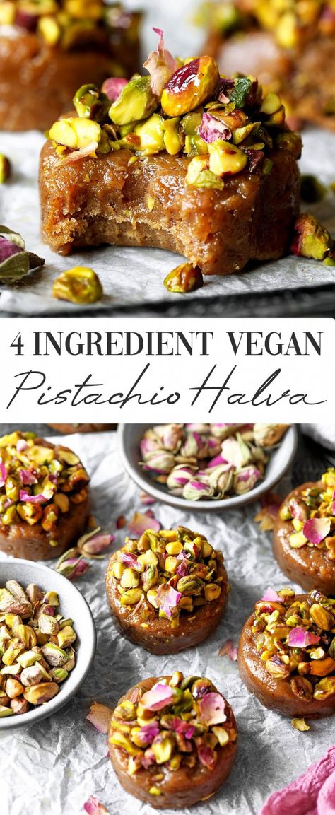 Healthier Vegan Pistachio Halva Pistachio Halva, Vegan Pistachio, Pistachio Recipes, Natural Juice, Vegan Baking Recipes, Raw Vegan Desserts, Raw Desserts, Healthy Sweets Recipes, Raw Vegan Recipes