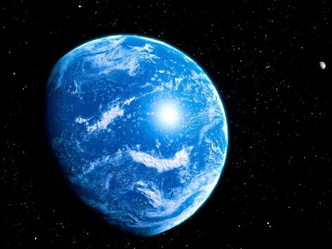 Earth used to be a 'waterworld' covered in a global ocean Ocean Planet, Underwater City, Planet Ocean, Blue Planet, Ocean Sky, Sky News, The Earth, Art Reference, Planets