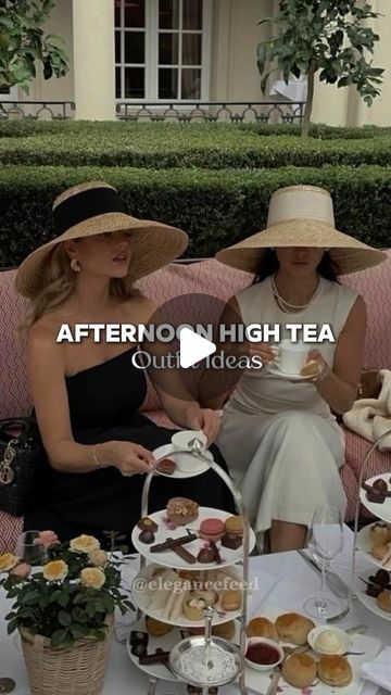 Elegant Style | Classy Outift Ideas on Instagram: "This is your sign to gather your girlfriends and dress up for an afternoon tea party 🫖  ✅ Comment “guide” and I’ll send you my full dressing guide for various occasions for free!   What occasion do you want inspo for next?  #afternoontea #afternoonteaoutfit #highteaparty #hightea #highteaoutfit #girldayout #elegantoutfit #elegantoutfits #elegantlady #elegantwoman  #outfitinspiration #outfitideas #classylady #classyladies #affluentwomen #quietluxury #howtolookexpensive #howtodress" High Tea Dress Code, High Tea Outfits For Women, Afternoon Tea Outfit, Tea Party Dresses For Women, Afternoon Tea Dress, High Tea Outfit, High Tea Dress, Dress Code Outfits, Afternoon Tea Party