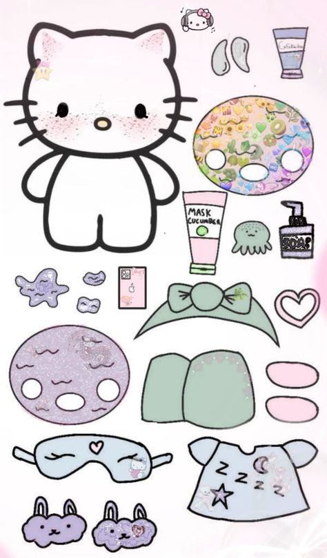 Challenge Yourself! Advanced Paper Craft Techniques for Experts! Hello Kitty Gifts Diy, Paper Hello Kitty, Texture Craft, Craft Paper Flowers, Flowers Paper Craft, Paper Doll Printable Templates, Hello Kitty Colouring Pages, Hello Kitty Gifts, Hello Kitty Printables