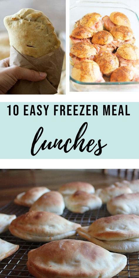 Make Ahead Lunch Freezer Meals, Grab And Go Freezer Food, Meal Prep Freezer Meals Families, Make Ahead Freezer Food, Family Lunch Meal Prep, Easy Make Ahead School Lunches, Fast Meal Prep Lunch, Freezer Kids Lunches, Quick Freezer Lunches