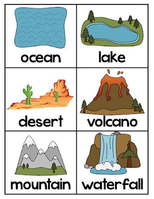 Landforms For Kindergarten, Bodies Of Water Crafts Preschool, Landforms Preschool, Landforms Activities Kindergarten, Landform Activities For Kids, Landforms Kindergarten, Water Crafts Preschool, Teaching Landforms, Landforms Worksheet