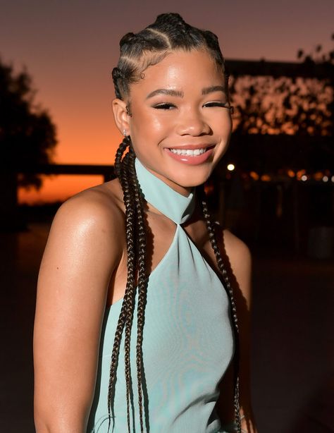 Storm Reid Braids, Brianna Character, Braid Style Ideas, 2010s Celebrities, Kylie Pregnant, Marauders Fancasts, Storm Reid, Feed In Braids Hairstyles, Central Cee