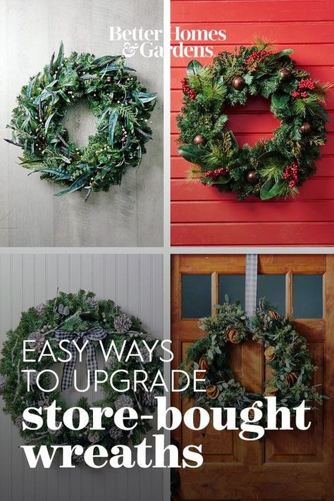 Natural Christmas Wreaths Michaels Stores, Front Door Christmas Wreaths Diy, Bough Wreath Diy, Large Christmas Wreath Above Garage, Christmas Wreath Ideas Evergreen, Update Old Christmas Wreath, Farmhouse Christmas Wreath Front Porch, Christmas Wreath Evergreen, How To Dress Up A Plain Christmas Wreath