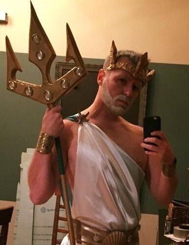 Poseidon Costume, Goddess Costume Diy, Merman Costume, Mythology Costumes, Greek Outfit, Greek God Costume, Realistic Costumes, Fashion Costume Halloween, Scary Kids