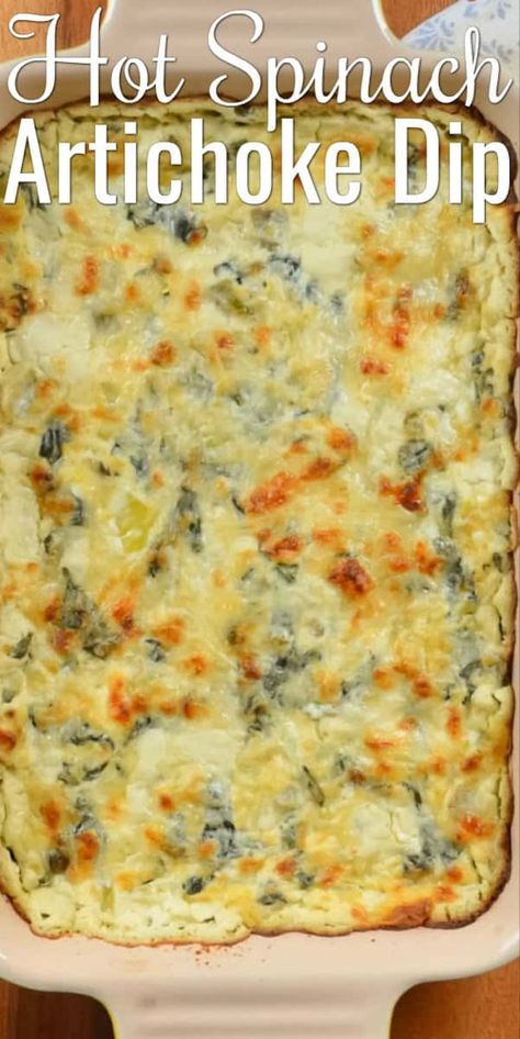 Snacks For Super Bowl, Easy Thanksgiving Appetizer, Chocolate Appetizers, Hot Spinach Artichoke Dip, Thanksgiving Appetizers Easy, Thanksgiving Appetizer, Spinach Artichoke Dip Recipe, Cheesy Dip, Artichoke Dip Recipe