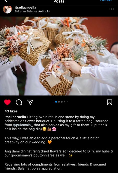 Filipino Giveaways Wedding, Filipiana Wedding, Filipino Wedding Traditions, Filipiniana Wedding Theme, 2026 Wedding, Filipiniana Wedding, Filipino Wedding, Bouquet Bag, Orange Bouquets