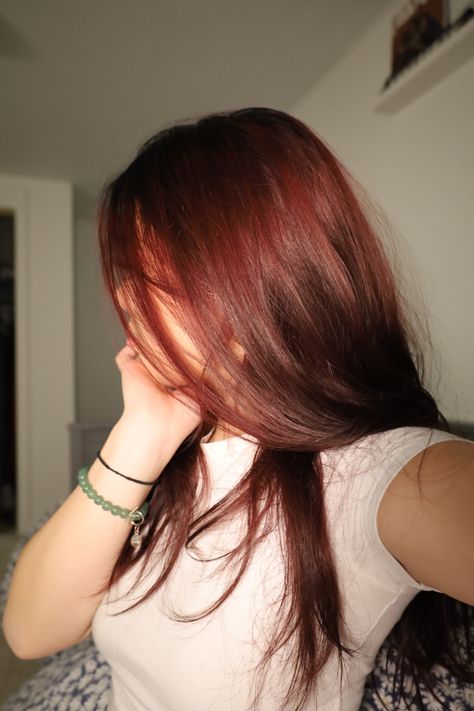 Red Hot Cinnamon Hair, Cinnamon Color Hair, Cinnamon Red Hair Color, Cinnamon Red Hair, Air Touch, Cinnamon Hair, Wine Hair, Red Hair Inspo, Cinnamon Color