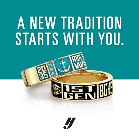 Class rings can be traced as far back as ancient Egypt! 🤯 Today's class rings have come a long way from back then. Now, your ring can tell your story and help solidify your high school history for years to come. 💍 College Class Rings, Caps And Gowns, Herff Jones, Class Jewelry, Class Rings College, Class Rings, High School Memories, College Class, High School History