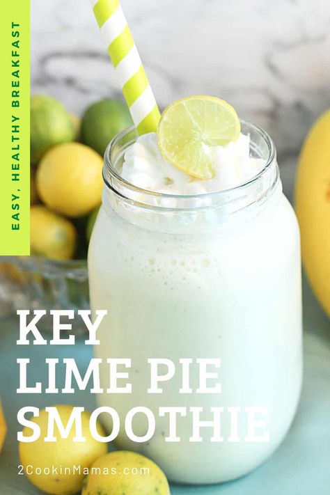 Key Lime Smoothie, Key Lime Pie Smoothie, Yogurt Protein Powder, Key Lime Yogurt, Healthy Key Lime Pie, Lime Smoothie, Yogurt Protein, Vanilla Protein Shakes, Dessert For Breakfast