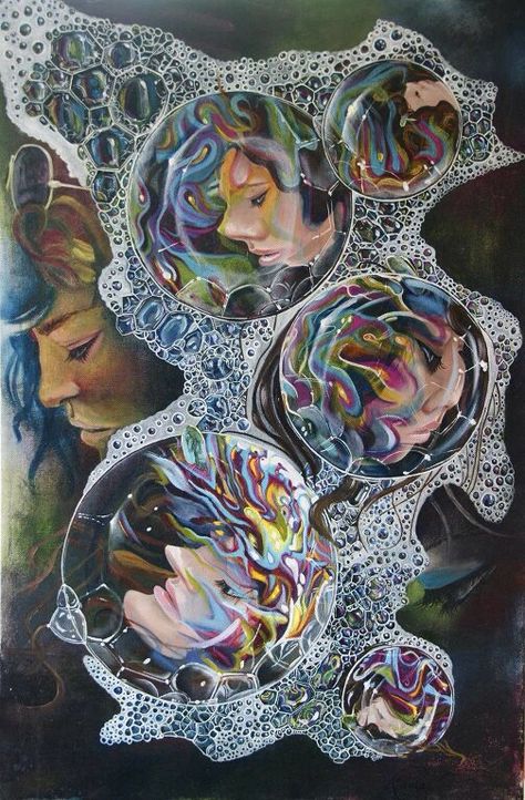 Self Worth Painting, Odd One Out Art, Gcse Art Sketchbook Reflections, Gcse Art Lock 2023, Art Reflection Ideas, Distorted Reflection Art, Lock Themed Art, A Level Art Distortion, Gcse Art Reflection Theme