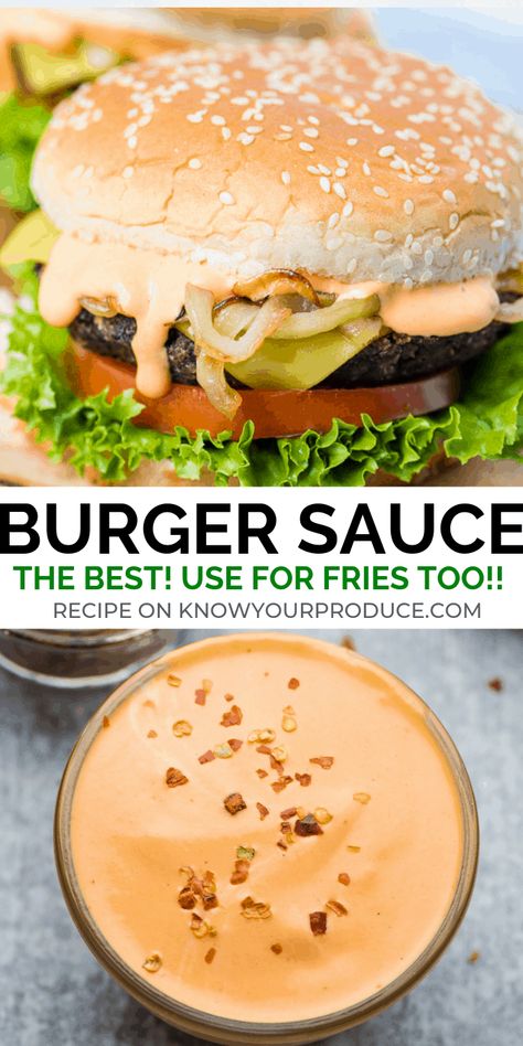 Sauce For Sandwiches, Burger Sauces, Wok Sauce, Best Burger Sauce, Sauce Burger, Burger Sauces Recipe, Sandwich Sauces, The Best Burger, Cocktail Syrups