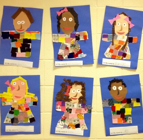 Art with Mr. Giannetto: Kindergarten Self-Portraits Kindergarten Art Show, Gingerbread Man Illustration, Kusama Pumpkins, Kindergarten Self Portraits, Kindergarden Art, Portraits For Kids, Clothes Study, Elementary Art Lesson Plans, Make A Dinosaur