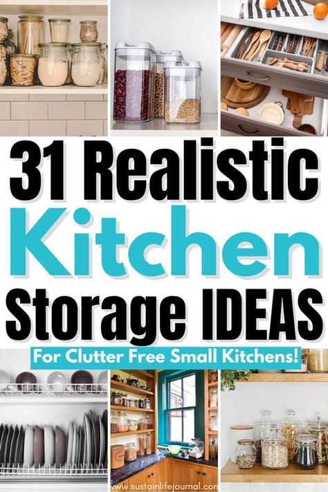 Embark on a journey of decluttering your small kitchen into an organized haven. Our guide offers practical solutions to declutter your kitchen cabinets, maximize storage space in your kitchen, and implement home organization ideas that work in your favor. This is your first step towards creating a minimalistic kitchen that nurtures mindful living. Learn how to organize your kitchen countertops and have a neat kitchen pantry. Follow for more minimalism tips and home organization hacks! Diy Kitchen Cabinets Organization, Kitchen Storage Ideas For Small Kitchens, Efficient Kitchen Organization, Kitchen Countertop Storage Ideas, How To Organize A Kitchen, Open Wall Kitchen, How To Organize A Small Kitchen, Storage In Small Kitchen, How To Organize Kitchen