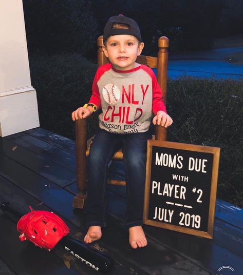 Pregnancy Announcement With Big Brother, Big Brother Announcement Second Baby, Baby Number 2 Announcement Ideas, Promoted To Big Brother Announcement, Pregnancy Surprise Husband, Baseball Baby Announcement, Pregnancy Announcement Baby 2, Baseball Pregnancy Announcement, Baby Number 2 Announcement