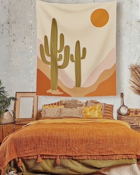 Pick ur fav 💕 1 2 3 4 or 5 ?? decorating made easy 🌵 full wall tapestry prints for effortless style save using code bohobabe #walltapestry #wallartdecor #bohohomedecor #wallhanging #eclecticdecor Desert Themed Bedroom, Dessert Bedroom, Desert Aesthetic Bedroom, Desert Bedroom Decor, Desert Theme Bedroom, Desert Aesthetic Decor, Desert Room, Apartment Pink, Desert Bedroom