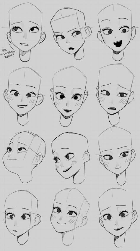 Drawing Face Expressions, Anak Haiwan, Výtvarné Reference, Art Tools Drawing, Have Inspiration, Sketches Tutorial, 캐릭터 드로잉, Drawing Expressions, 인물 드로잉