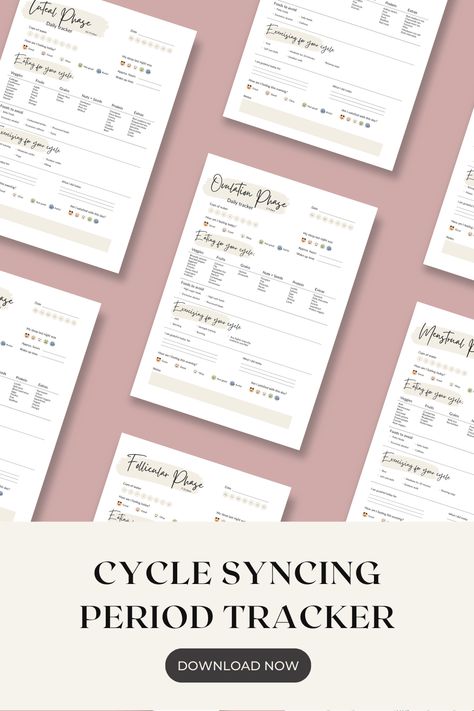 Cycle Syncing Period Tracker Digital Download + Printable Cycle Syncing Tracker, Period Journal, Period Cycle, Cycle Tracker, Protein Fruit, Cycle Syncing, Period Tracker, Natural Cleaning, Foods To Avoid