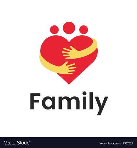 Love Logo Design Heart, Family Logo Design, Hug Logo, Heart With Hands, Heart Hug, Logo Family, Frame Wallpaper, Logo Design Health, People Group