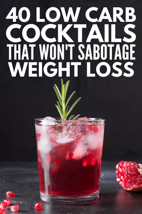 Weight Loss and Alcohol: 40 Low Carb Cocktails to Indulge In Low Calorie Alcohol, Low Cal Drinks, Low Carb Alcoholic Drinks, Low Calorie Alcoholic Drinks, Low Calorie Cocktails, Low Carb Cocktails, Giving Up Alcohol, Keto Cocktails, Healthy Cocktails