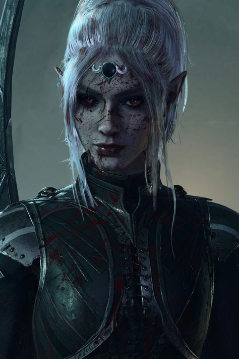 Bg3 Drow Character, Shadowheart White Hair, Baldurs Gate 3 Characters, Drow Character Design, Bg3 Tav Ideas Female No Mods, Bg3 Character Creation, Baldurs Gate 3 Character Creation, Bg3 Tav Ideas, Tav Bg3