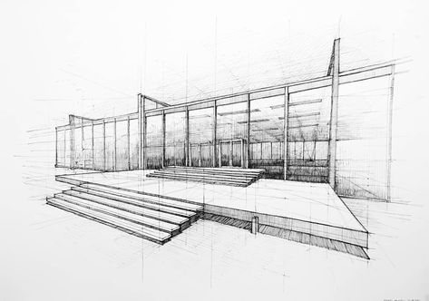 ALL OF SKETCHES on Instagram: “Follow @allofsketches for more! #AllofSketches  Sketch Done by @archdrw :  Crown Hall designed by Ludwig Mies van der Rohe, built in 1956.…” Mis Van Der Rohe Architecture, Mies Van Der Rohe Sketch, Mies Van Der Rohe Drawings, Ludwig Mies Van Der Rohe Architecture, Mies Van Der Rohe Plan, Mis Van Der Rohe, Arch Stairs, Mies Van Der Rohe Architecture, Crown Hall