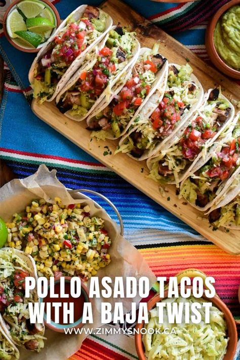 Pollo Asado Tacos, Pollo Asado Marinade, Pollo Asado Recipe, Pollo Asada, Asada Tacos, Taco Ingredients, Homemade Guacamole, Winner Winner Chicken Dinner, Winner Winner