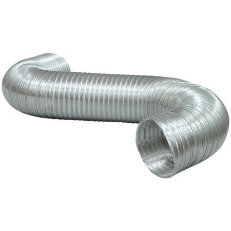 This Deflecto Semi Rigid Aluminum Duct is suitable for general air handling applications like exhaust venting, bathroom venting, range hoods, suspended ceilings and more. This 4 in. x 5 ft. semi-rigid transition duct is fire-resistant and won't collapse, sag or bunch up. Plus it's flexible for easy installation! Size: 17.00in. x 4.40in. x 4.30in.. Color: Silver. Dryer Vent Hose, Dryer Duct, Flexible Duct, Vent Duct, Bathroom Exhaust Fan, Air Ducts, Dryer Vent, Bathroom Fan, Suspended Ceiling