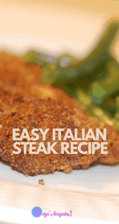 Italian Sirloin Steak Recipes, Italian Steak Sandwich Recipes, Ways To Use Round Steak, Recipe For Tenderized Round Steak, Breaded Steak Recipe Italian, Round Steak Pasta Recipes, Italian Breaded Steak, Recipes With Top Round Steak, Thinly Sliced Bottom Round Steak