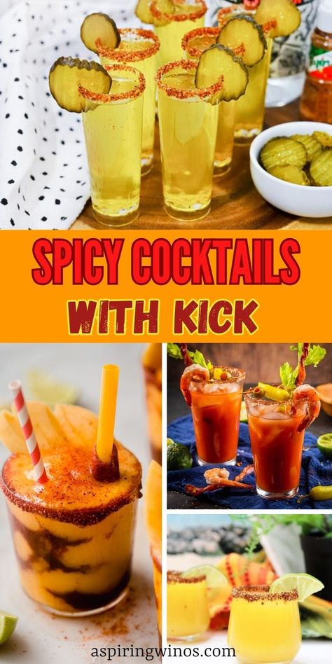 Spicy Cocktails with Kick | Sizzling Hot Spicy Cocktails With Kick | Summer Cocktail Ideas | Cocktails with Heat | Spicy Cocktail Recipes #SpicyCocktails #SizzlingHotCocktails #CocktailRecipes #SummerCocktails #Cocktails Spicy Alcoholic Drinks, Spicy Drinks Cocktails, Spicy Cocktail Recipes, Spicy Cocktails, Hosting Recipes, Spicy Drinks, Homemade Honey Mustard, Spicy Cocktail, Blog Success