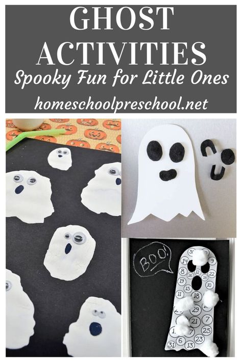 Don’t miss these ghost activities for preschool! They’re perfect for your preschool Halloween activities. Find art, printables, songs and more. #gisforghost #preschoolhalloweenideas #halloweenpreschoolfun #homeschoolprek Ghost Crafts For Toddlers, Halloween Ghost Craft, Toddlers Crafts, Pumkin Decoration, Halloween Activities Preschool, Ghost Crafts, Halloween Crafts For Toddlers, Ghost Diy, Crafts For Toddlers