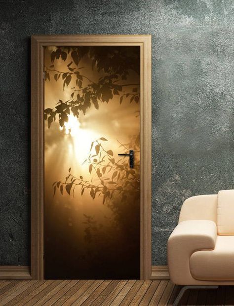 Styleyhomes Remove Paint From Metal, Door Covering, Deur Sticker, Door Wrap, Adult Playground, Wallpaper Door, Door Wallpaper, Door Mural, Nature Home Decor